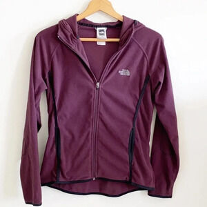 The North Face Burgundy ZIP Up Fleece Jacket